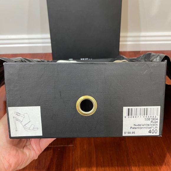 Zoe Wittner design nude/black leather heels - Picture 6 of 11